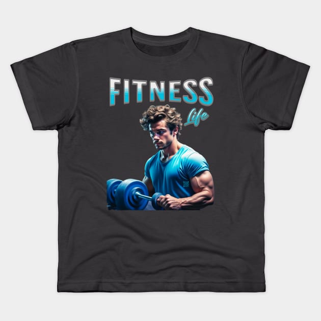 Fitness Life Kids T-Shirt by JSnipe
